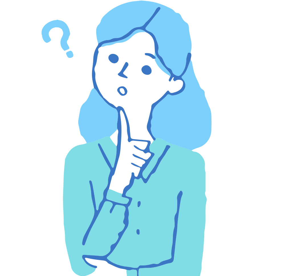 首を傾げている女性